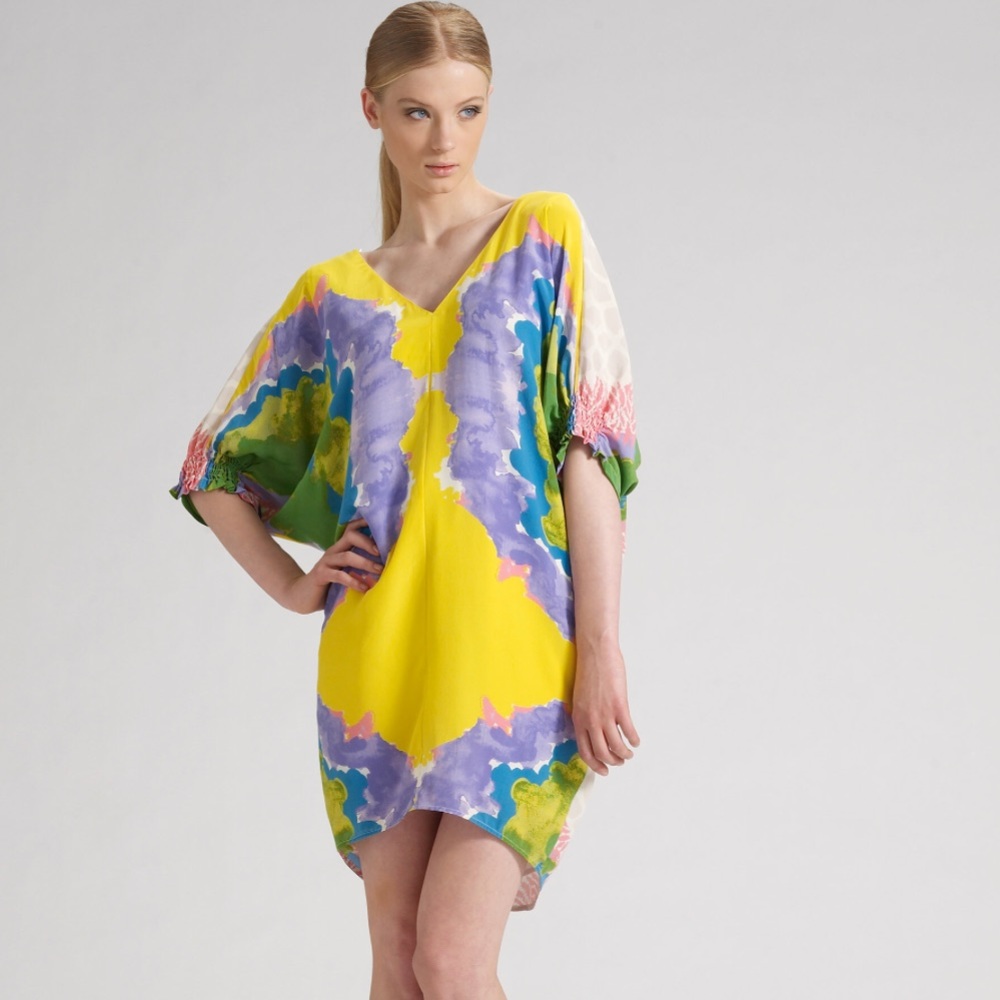 Tibi Calla Lily V-Neck Dress Size 0 WORN ONCE! - Picture 2 of 5
